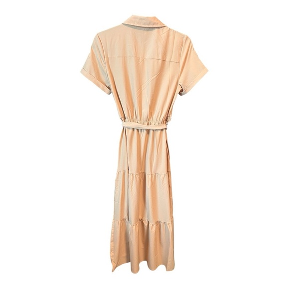 NWT Lucky Brand Short sleeve utility shirt dress tan Sz S - Picture 4 of 7